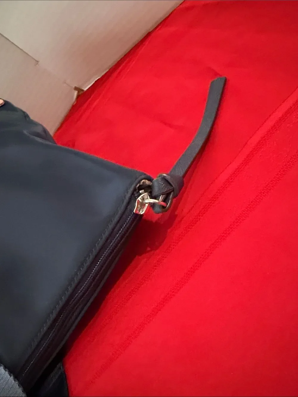 Karl Lagerfeld Navy Tote with Floral Appliqués & Inside Pockets